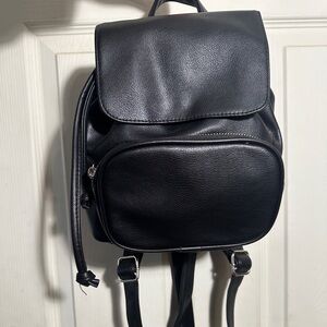 WILD FABLE Black Vegan Leather Backpack